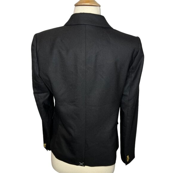 J.Crew $198 Petite Original Schoolboy Blazer Black Size P6 AZ566 - Picture 2 of 6